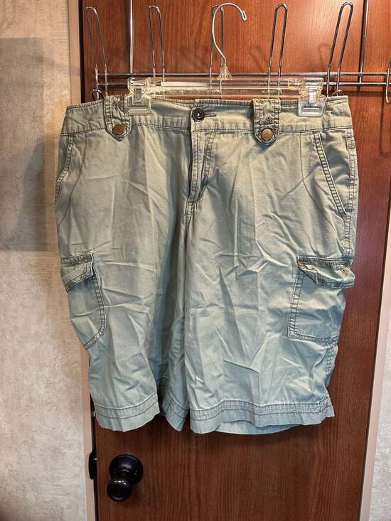 Khaki Other - Vintage Cargo Shorts Army Green Cotton Utility Style